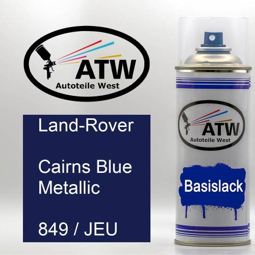 Land-Rover, Cairns Blue Metallic, 849 / JEU: 400ml Sprühdose, von ATW Autoteile West.